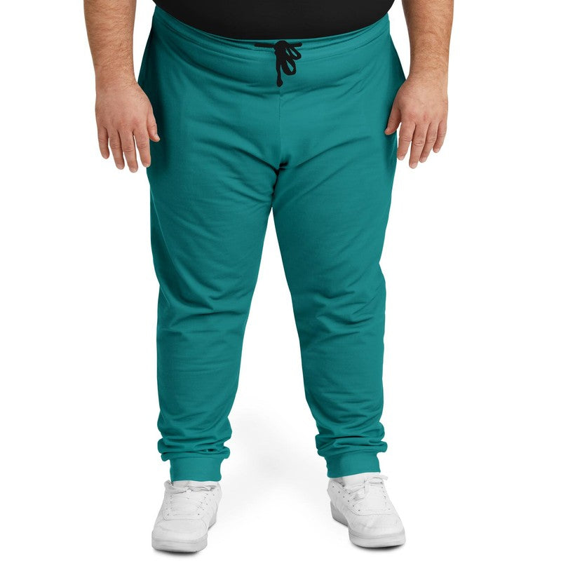 Muted Warm Cyan Joggers PLUS C100M0Y38K30-ManFront2