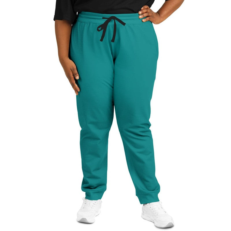 Muted Warm Cyan Joggers PLUS C100M0Y38K30-WomanFront