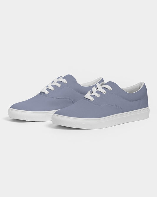 Muted Blue Canvas Sneakers C30M22Y0K30 - Side 3