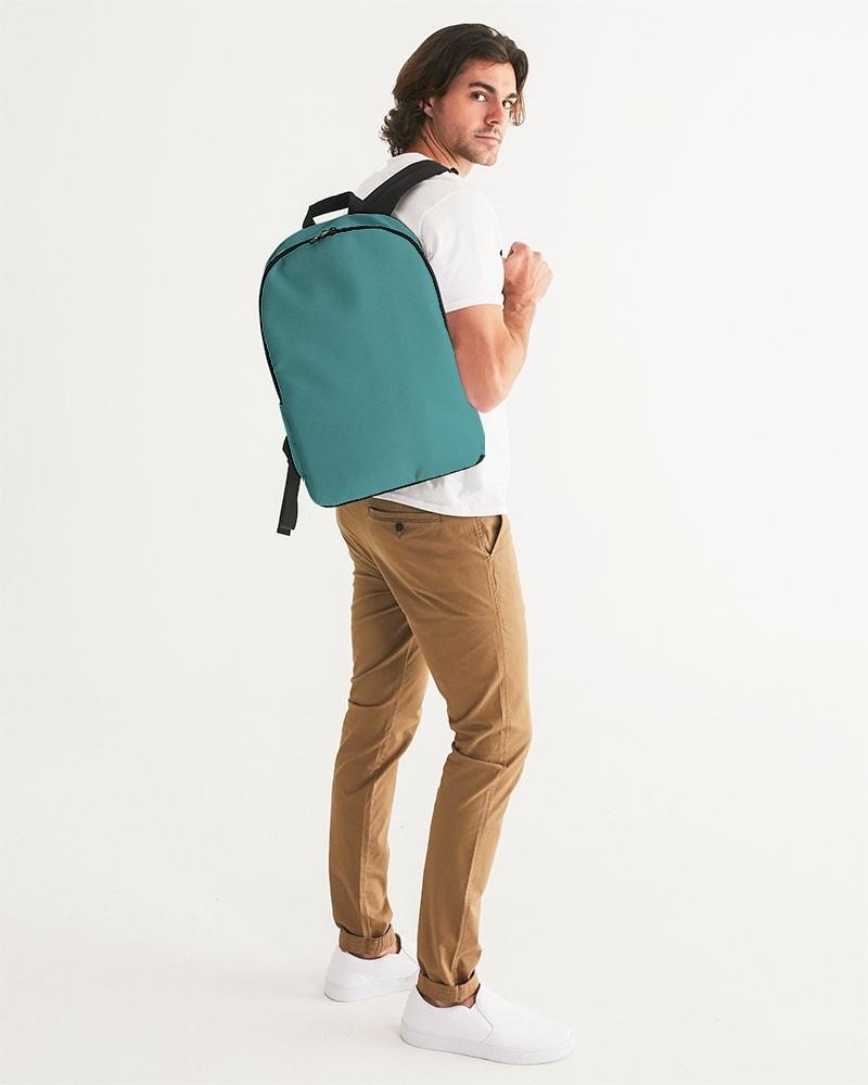 Muted Blue Cool Green Waterproof Backpack C60M0Y30K30 - Man 2