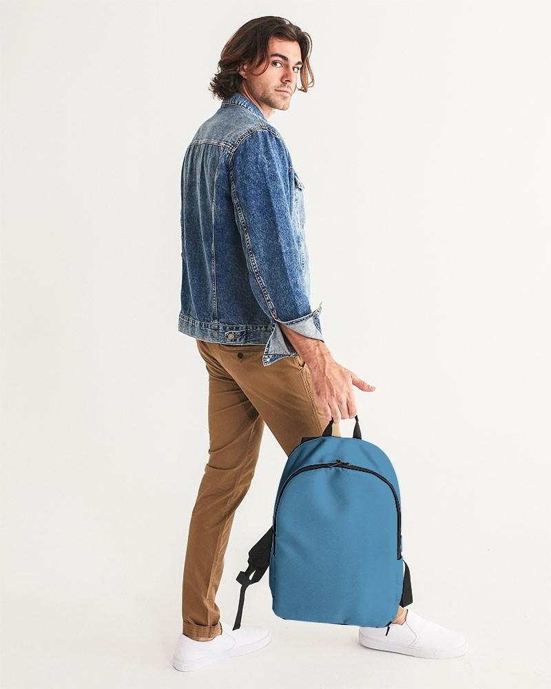 Muted Blue Cyan Waterproof Backpack C60M15Y0K30 - Man 1