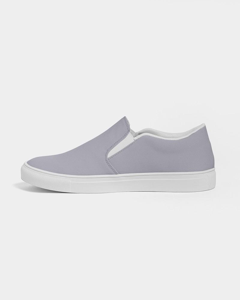 Muted Blue Gray Men's Slip-On Canvas Sneakers C10M10Y0K30 - Side 1