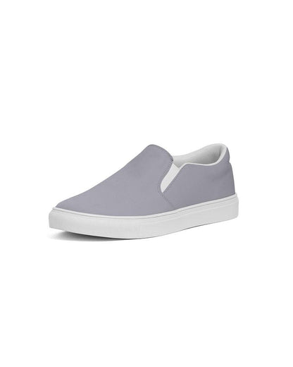 Muted Blue Gray Men's Slip-On Canvas Sneakers C10M10Y0K30 - Side 2