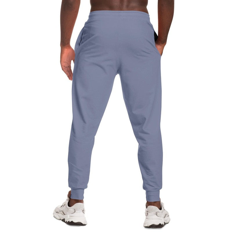 Muted Blue Joggers C30M22Y0K30 - Man Back
