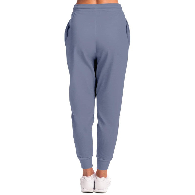 Muted Blue Joggers C30M22Y0K30 - Woman Back