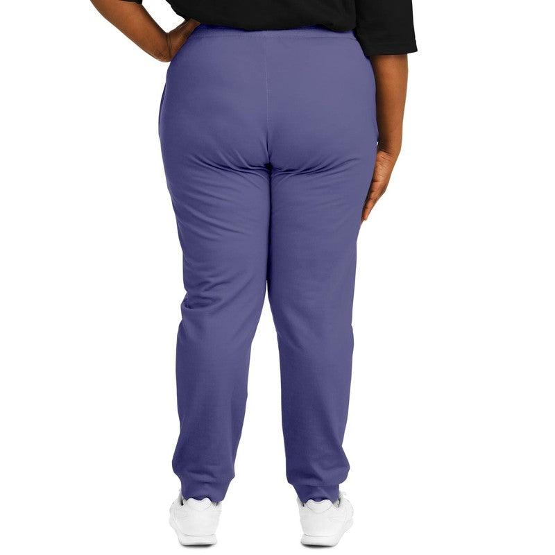 Muted Blue Joggers PLUS C60M60Y0K30 - Woman Back