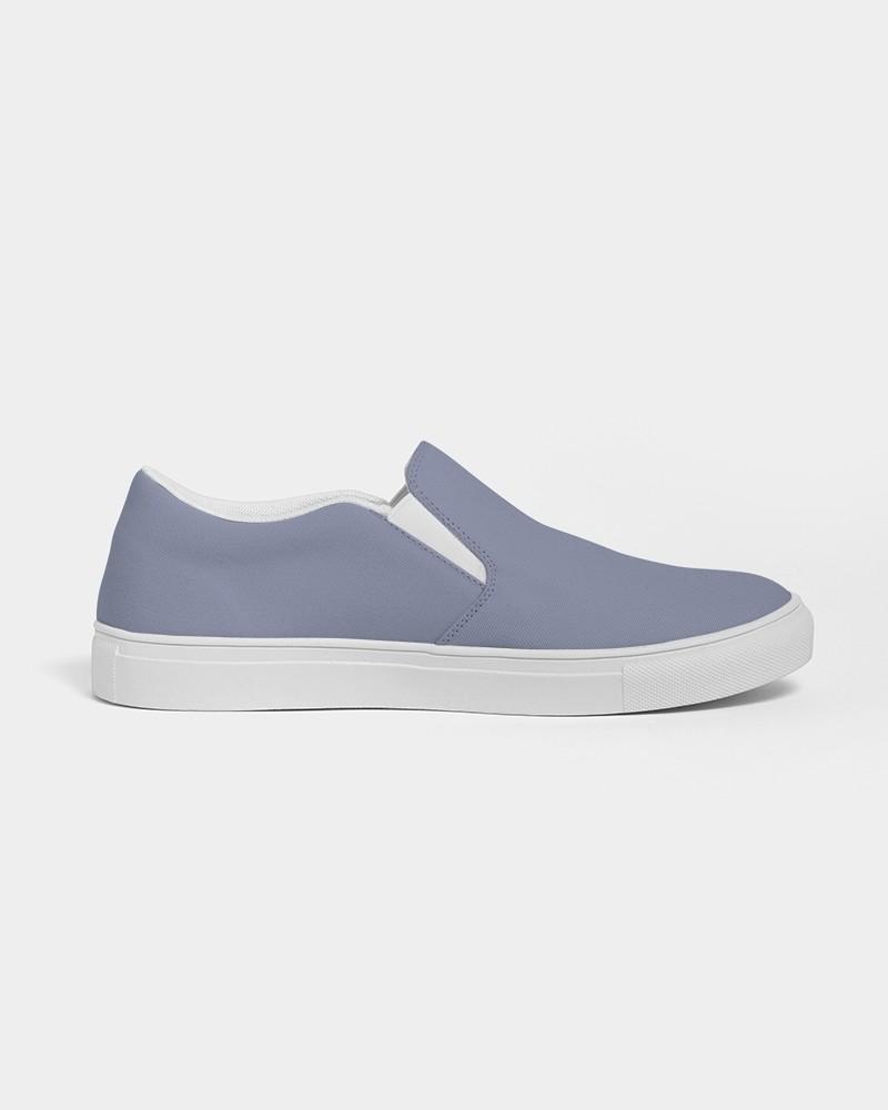 Muted Blue Men's Slip-On Canvas Sneakers C30M22Y0K30 - Side 4