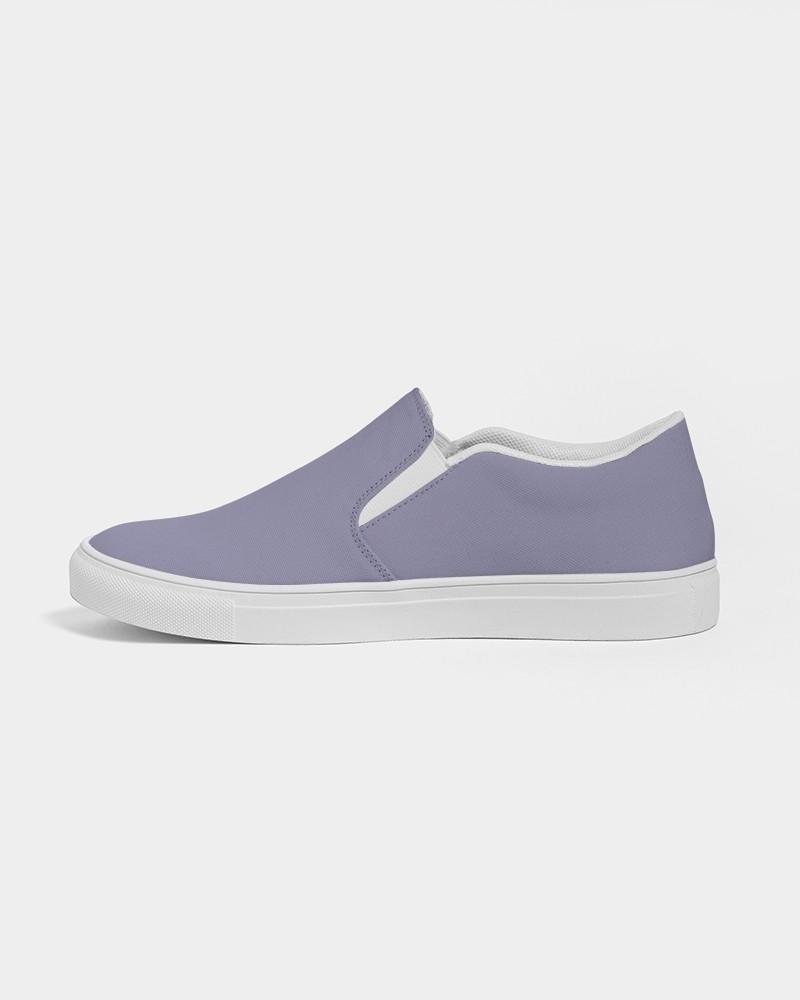 Muted Blue Men's Slip-On Canvas Sneakers C30M30Y0K30 - Side 1