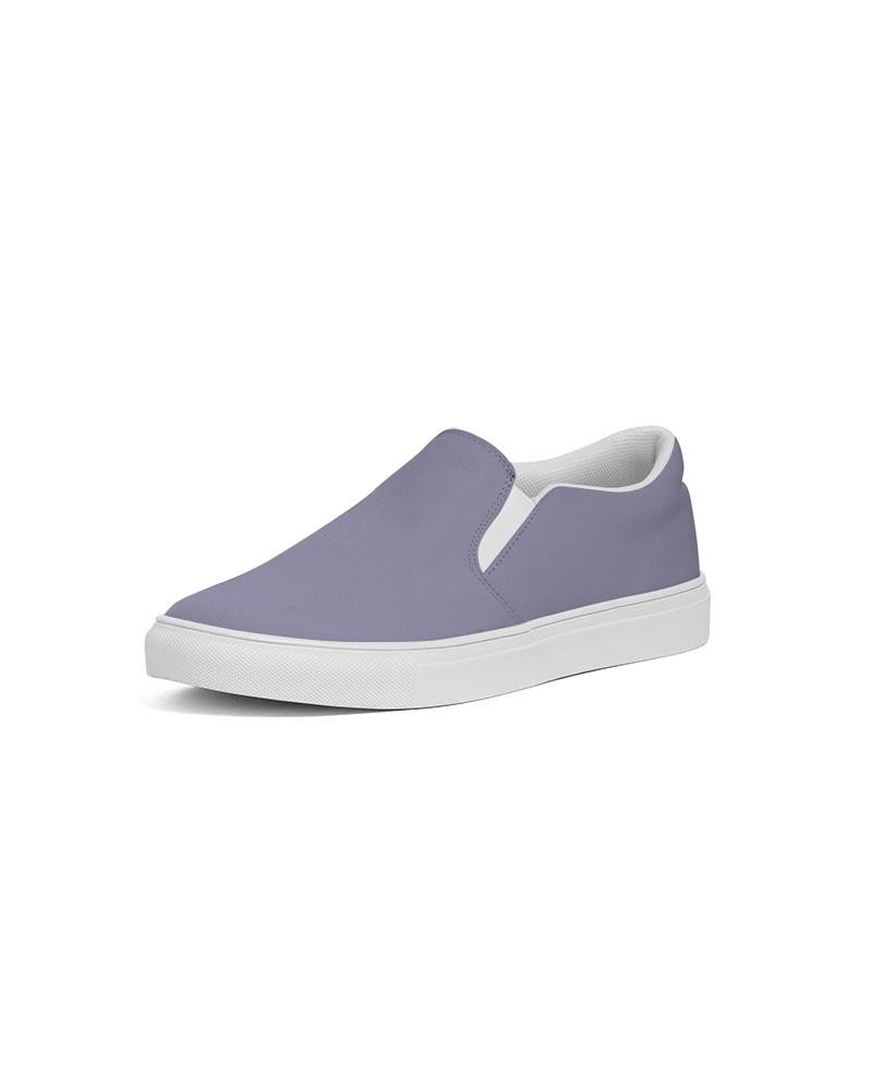 Muted Blue Men's Slip-On Canvas Sneakers C30M30Y0K30 - Side 2