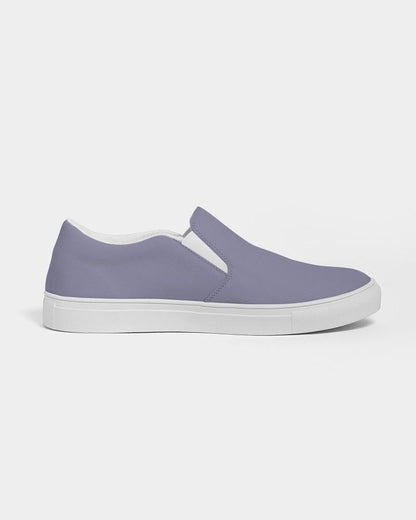 Muted Blue Men's Slip-On Canvas Sneakers C30M30Y0K30 - Side 4