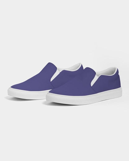 Muted Blue Men's Slip-On Canvas Sneakers C80M80Y0K30 - Side 3