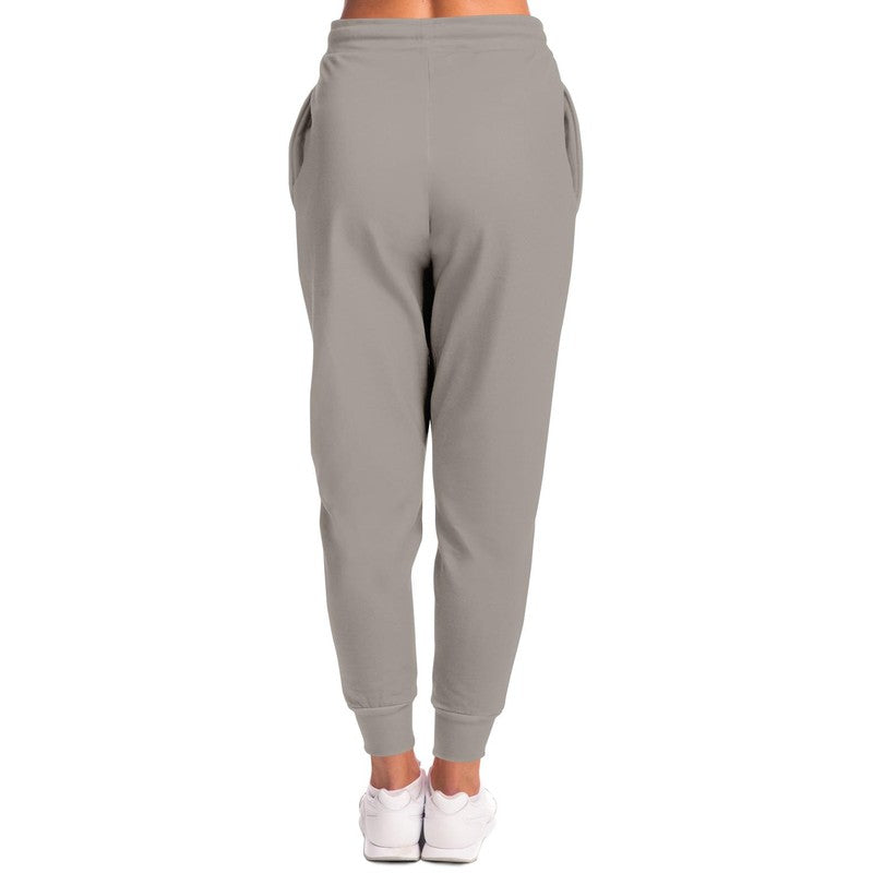 Muted Brown Joggers C30M30Y30K0 - Woman Back