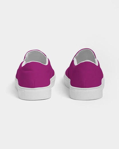 Muted Cool Magenta Men's Slip-On Canvas Sneakers C12M100Y0K30 - Back