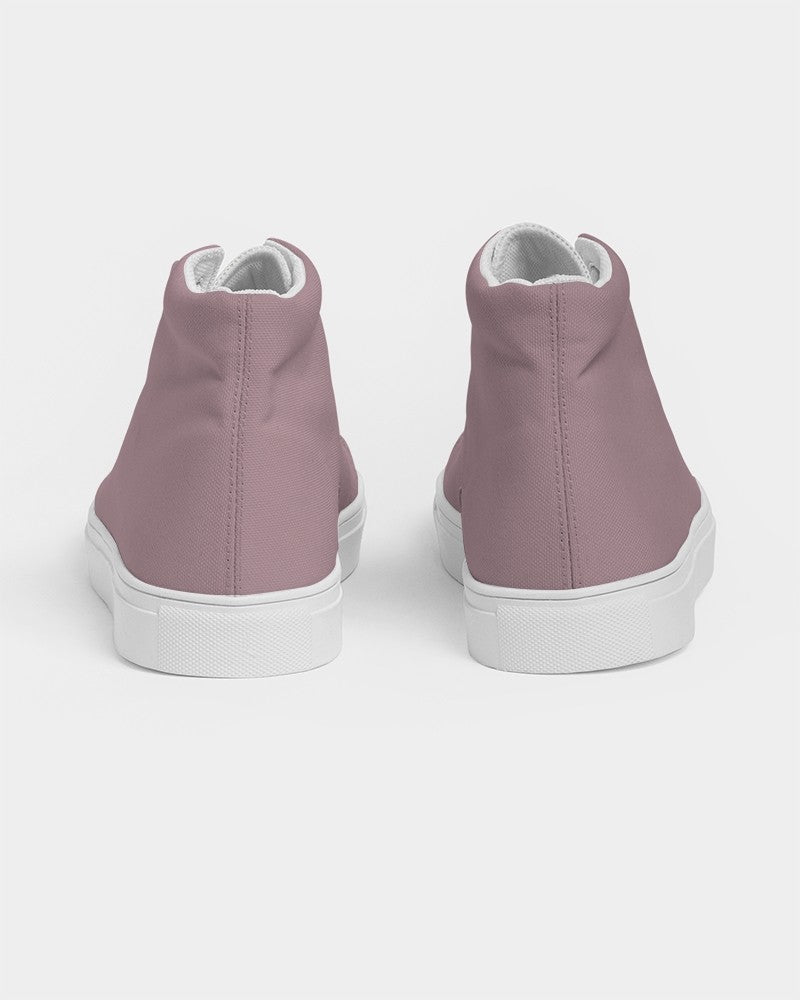 Muted Cool Pink High-Top Canvas Sneakers C0M30Y8K30 - Back