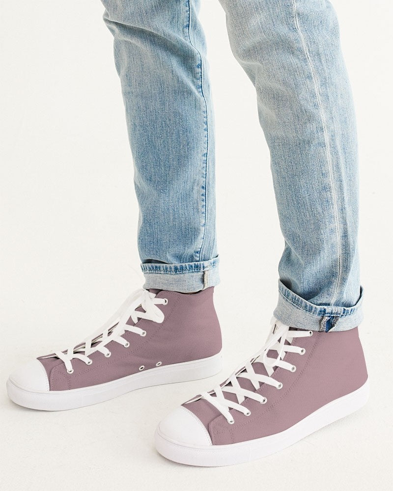 Muted Cool Pink High-Top Canvas Sneakers C0M30Y8K30 - Man CloseUp