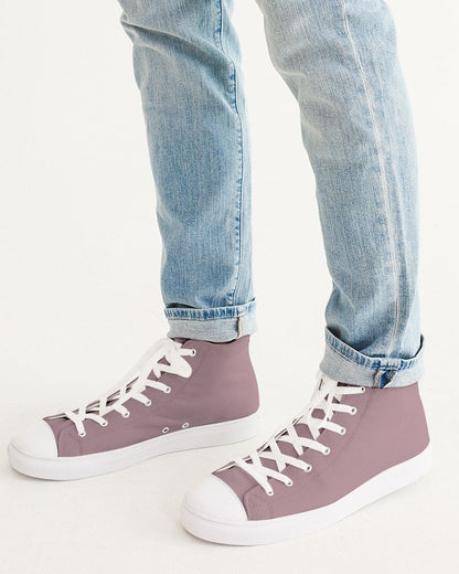 Muted Cool Pink High-Top Canvas Sneakers C0M30Y8K30 - Man CloseUp