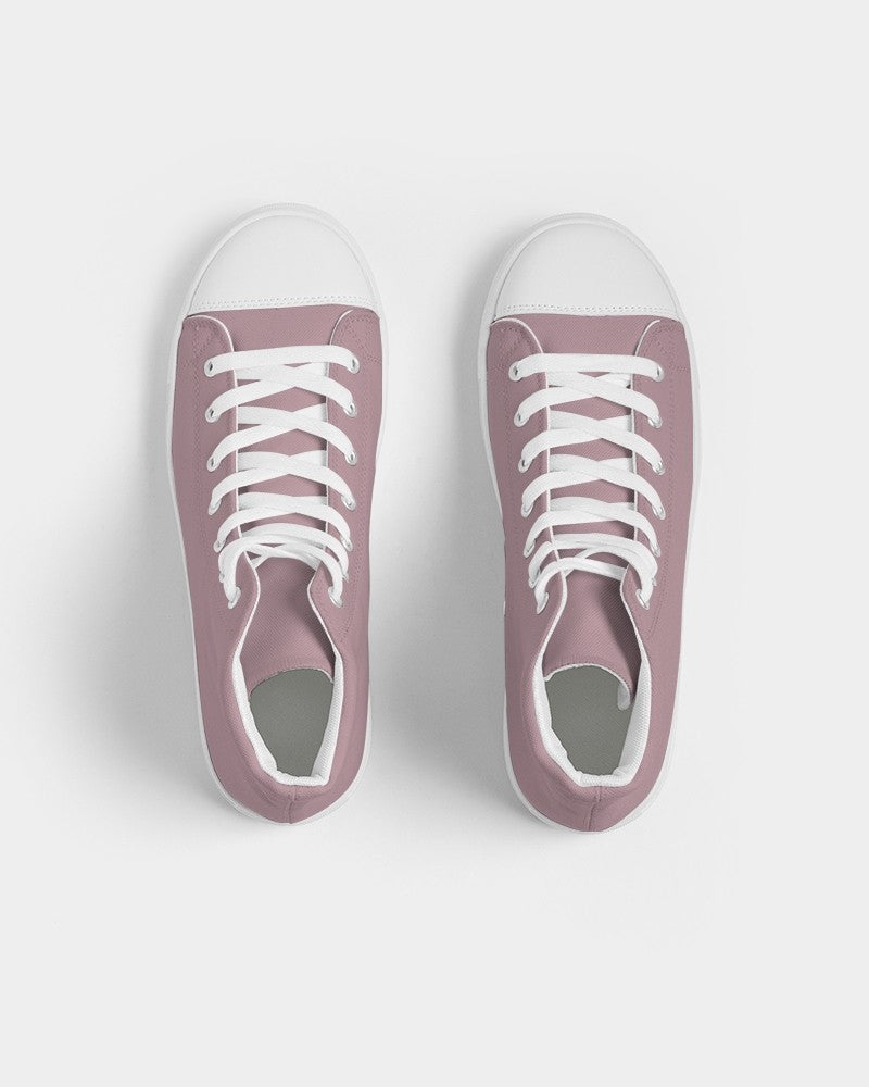 Muted Cool Pink High-Top Canvas Sneakers C0M30Y8K30 - Top