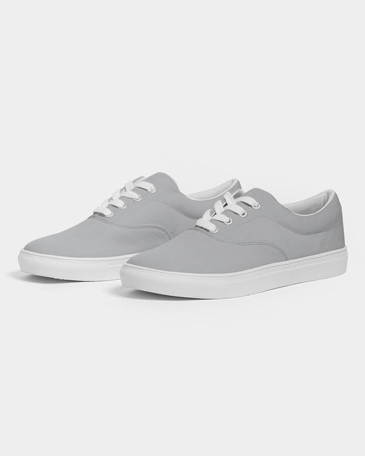 Muted Gray Canvas Sneakers C0M0Y0K30 - Side 3