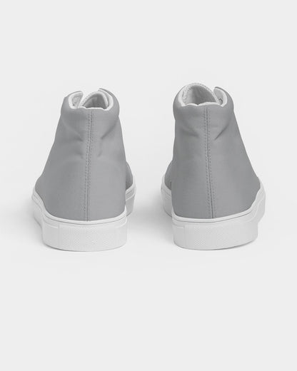 Muted Gray High-Top Canvas Sneakers C0M0Y0K30 - Back