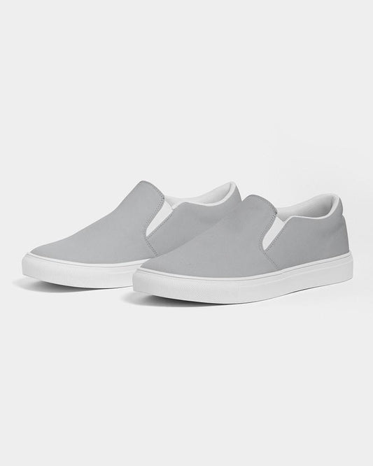 Muted Gray Men's Slip-On Canvas Sneakers C0M0Y0K30 - Side 3