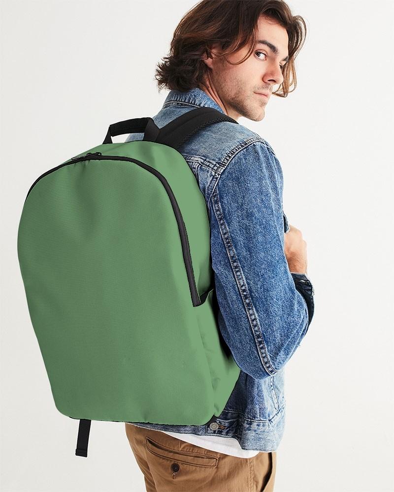 Muted Green Waterproof Backpack C45M0Y60K30 - Man CloseUp