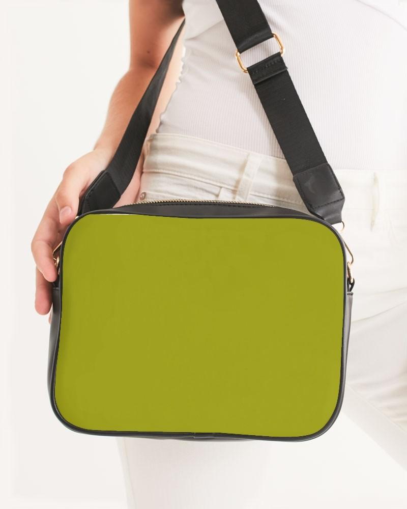 Muted Green Yellow Crossbody Bag C12M0Y100K30 - Woman Front CloseUp