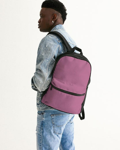 Muted Magenta Canvas Backpack C0M60Y0K30 - Man Back CloseUp