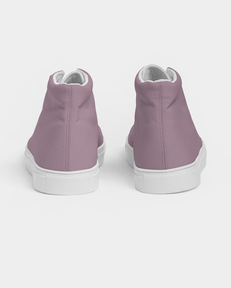 Muted Magenta High-Top Canvas Sneakers C0M30Y0K30 - Back