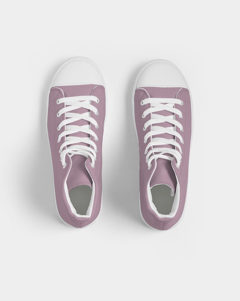 Muted Magenta High-Top Canvas Sneakers C0M30Y0K30 - Top