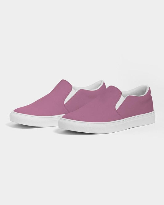 Muted Magenta Men's Slip-On Canvas Sneakers C0M60Y0K30 - Side 3