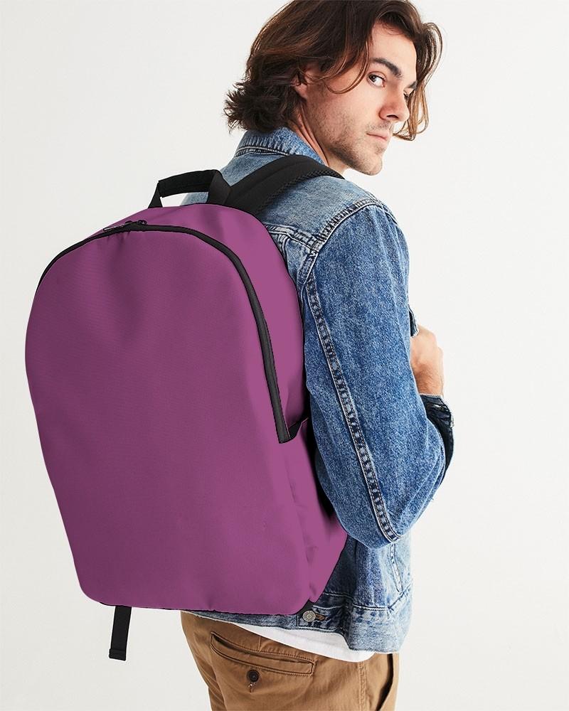 Muted Magenta Purple Waterproof Backpack C20M80Y0K30 - Man CloseUp