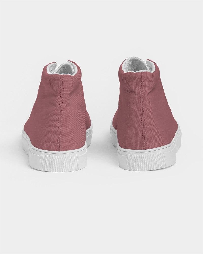 Muted Pink High-Top Canvas Sneakers C0M60Y30K30 - Back