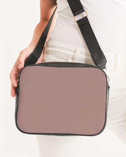 Muted Pink Red Brown Crossbody Bag C0M30Y22K30 - Woman Front CloseUp