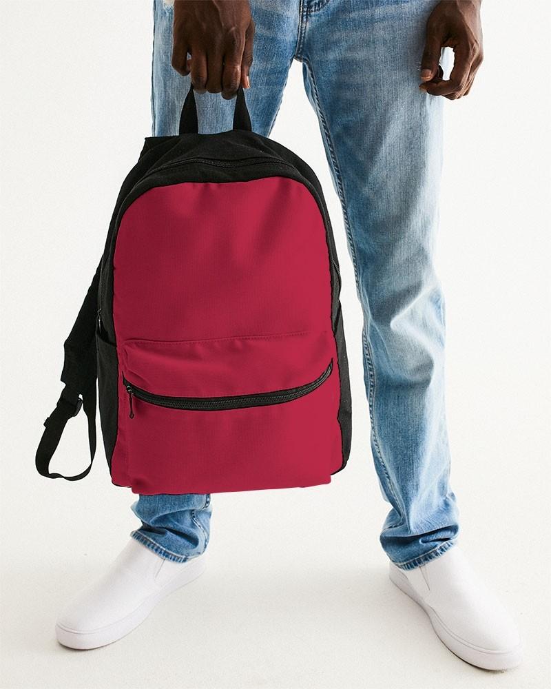 Muted Pink Red Canvas Backpack C0M100Y75K30 - Man Holding