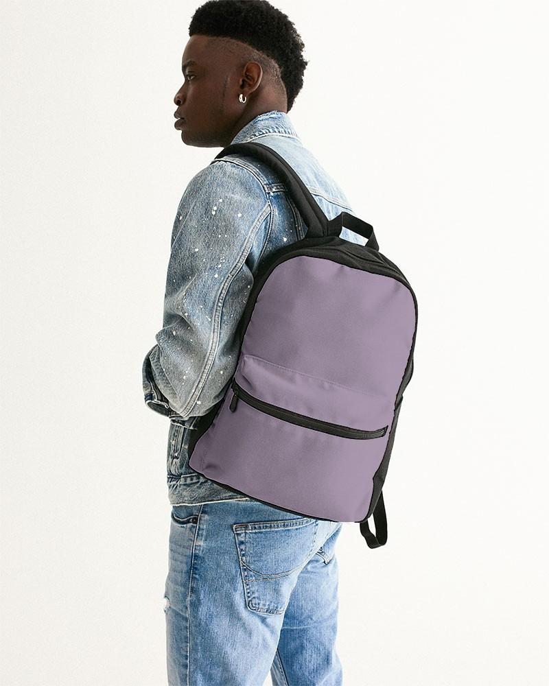 Muted Purple Canvas Backpack C15M30Y0K30 - Man Back CloseUp