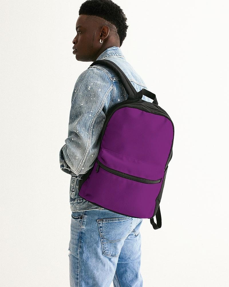 Muted Purple Canvas Backpack C50M100Y0K30 - Man Back CloseUp