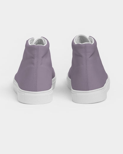 Muted Purple High-Top Canvas Sneakers C15M30Y0K30 - Back