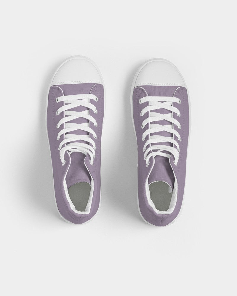 Muted Purple High-Top Canvas Sneakers C15M30Y0K30 - Top