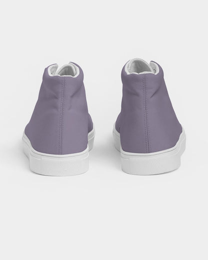 Muted Violet High-Top Canvas Sneakers C22M30Y0K30 - Back