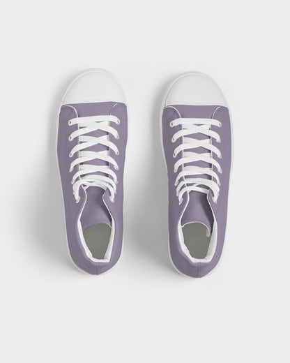 Muted Violet High-Top Canvas Sneakers C22M30Y0K30 - Top