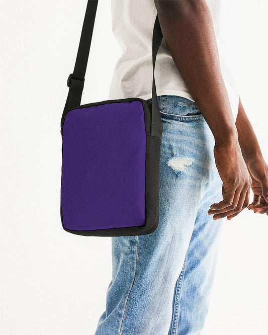 Muted Violet Messenger Pouch C88M100Y0K30 - Man Side CloseUp