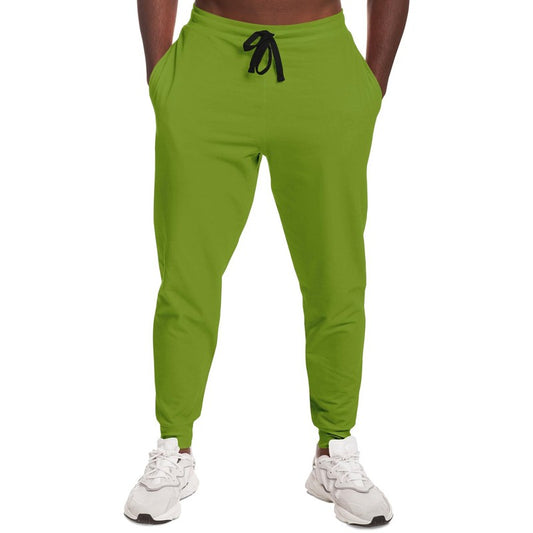 Muted Warm Green Joggers C38M0Y100K30 - Man Front