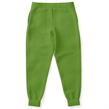 Muted Warm Green Joggers C50M0Y100K30 - Back