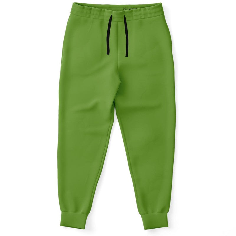 Muted Warm Green Joggers C50M0Y100K30 - Front