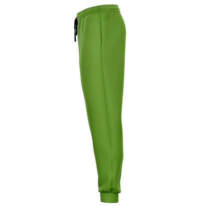 Muted Warm Green Joggers C50M0Y100K30 - Ghost Side Left