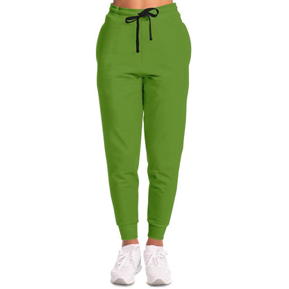 Muted Warm Green Joggers C50M0Y100K30 - Woman Front