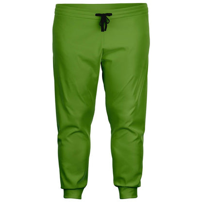 Muted Warm Green Joggers PLUS C50M0Y100K30 - Ghost Front