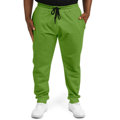 Muted Warm Green Joggers PLUS C50M0Y100K30 - Man Front