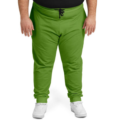 Muted Warm Green Joggers PLUS C50M0Y100K30 - Man Front 2