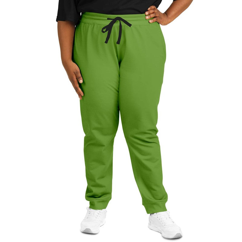 Muted Warm Green Joggers PLUS C50M0Y100K30 - Woman Front